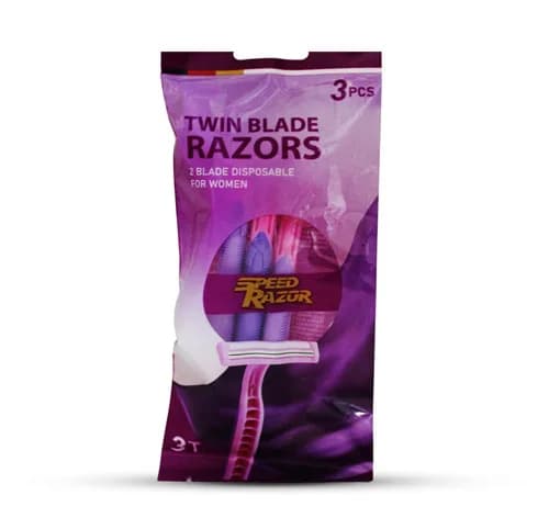 Speed Razor Twin Blade Disposable Razor for Women 3Pcs LB-2657
