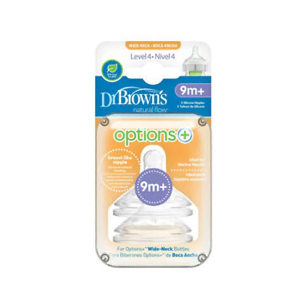 DR.BROWN WIDE TEAT OPTIONS +9M LEVEL4 2P