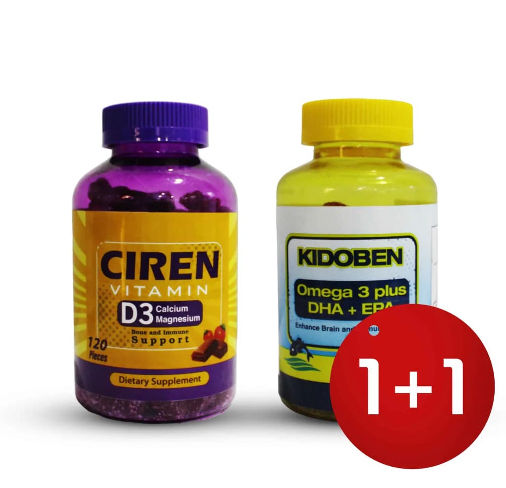Ciren Vitamin D3 120 Pieces + Kidoben 60 Pieces (1+1)