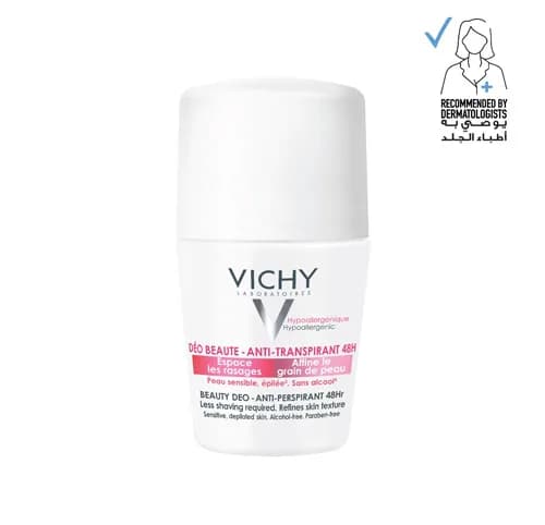 Vichy Beauty Deodorant And Antiperspirant 48 Hour Protection  For Women, 50 Ml