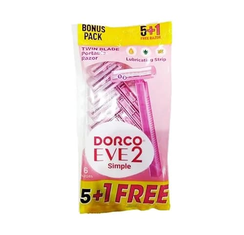 Dorco Eve-2 Portable Disposable Razors (5+1)
