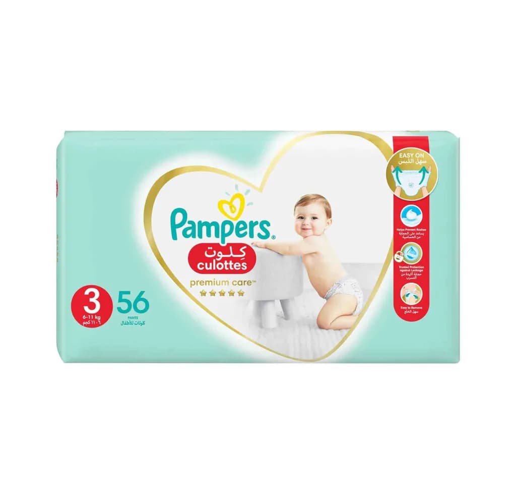 Pampers Premium Care Pants 3 (6-11Kg) 56 Diapers