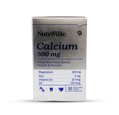 NUTRAVILLE CALCIUM 500MG 30FC/TAB