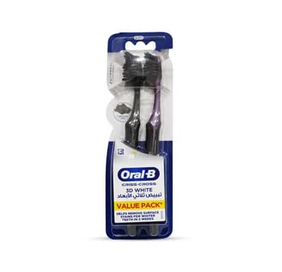 ORAL-B 3D WHITE WITH CHARCOAL SOFT 2PC