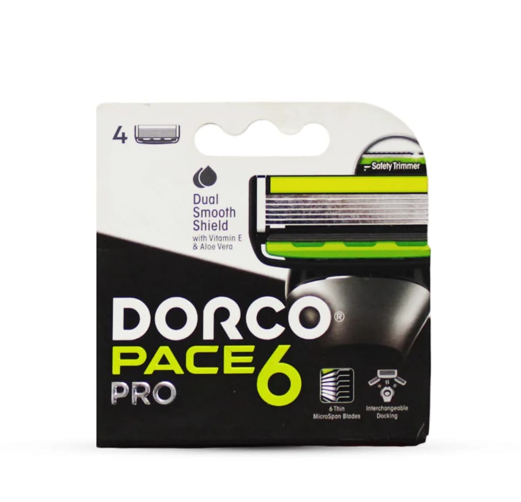 DORCO PACE-6 PRO RAZOR REFILL BLADES 4P