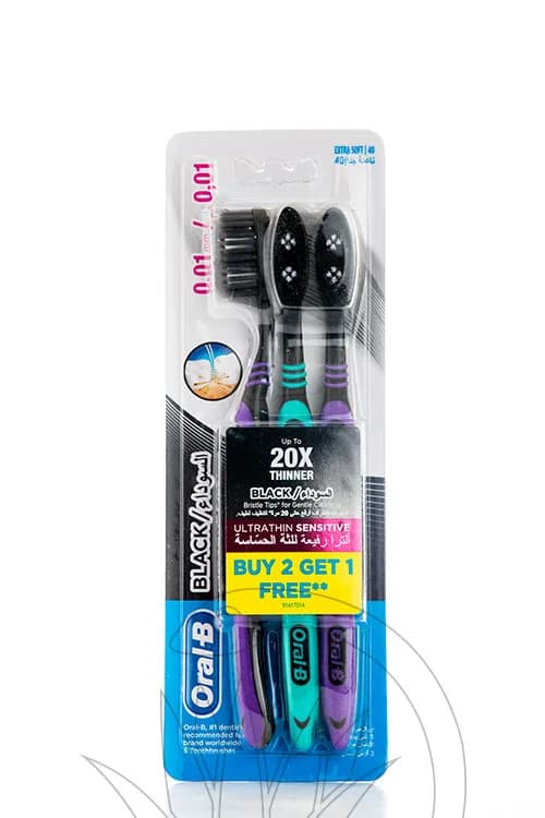 ORAL-B ULTRATHIN BLACK 0.01M (2+1)