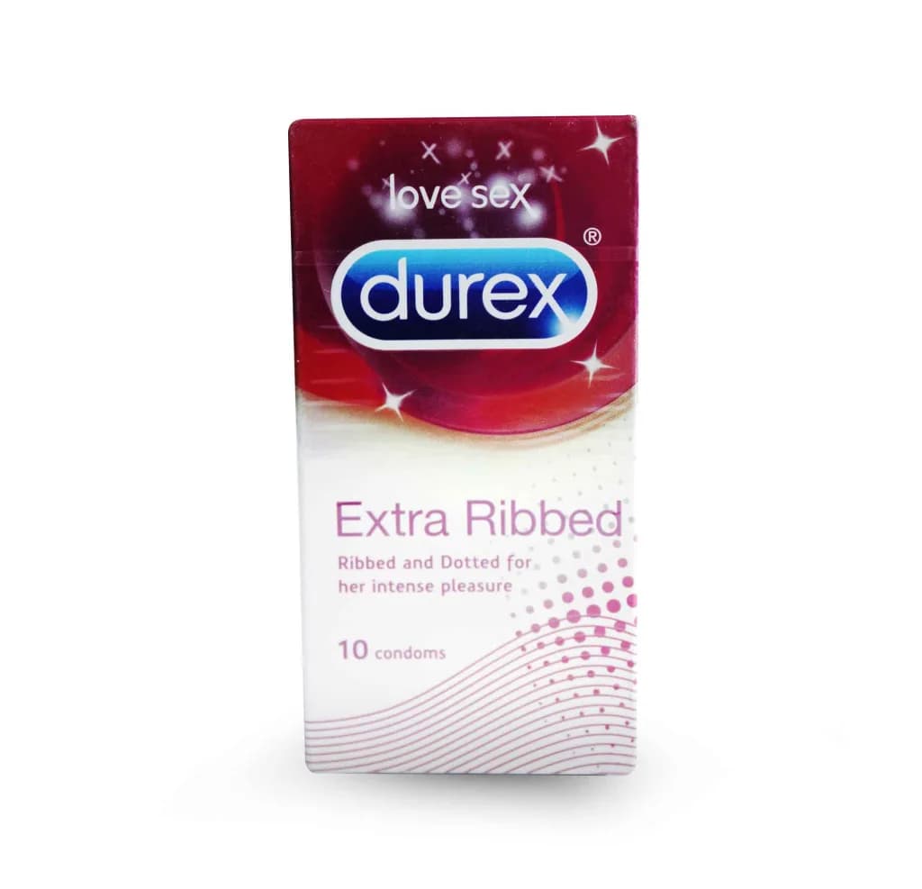 Durex Condoms Extra Ribbed 10Pcs