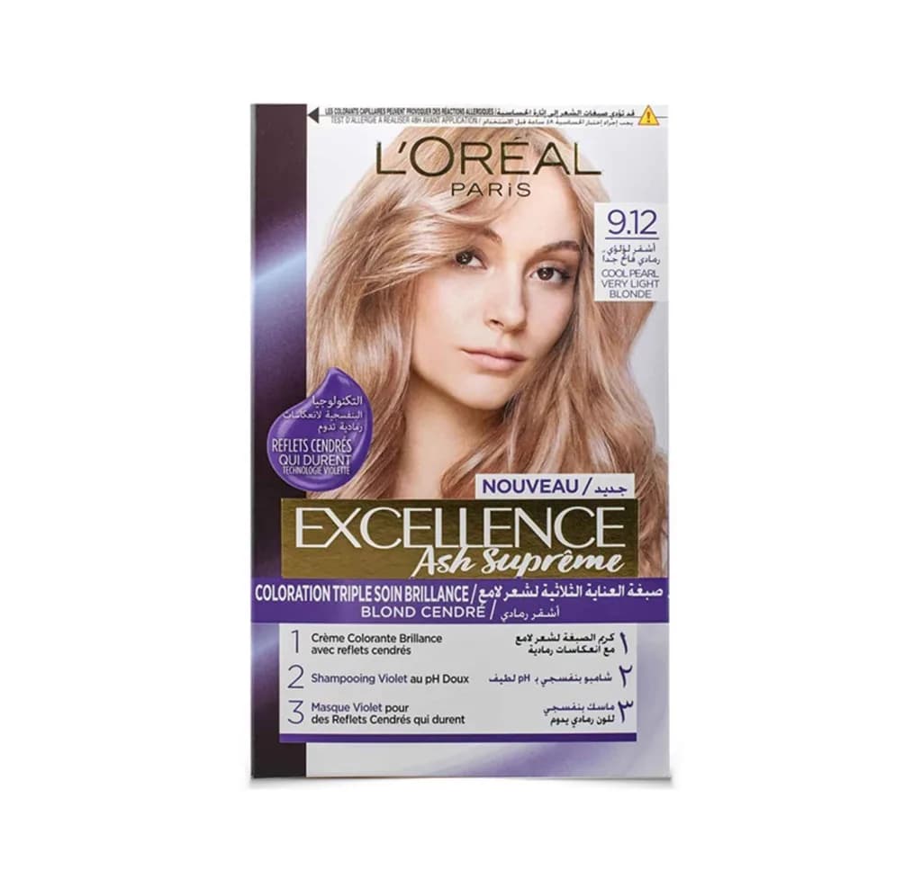 L'oreal Excellence Creme Hair Color - 9.12 Very Light Ash Blonde