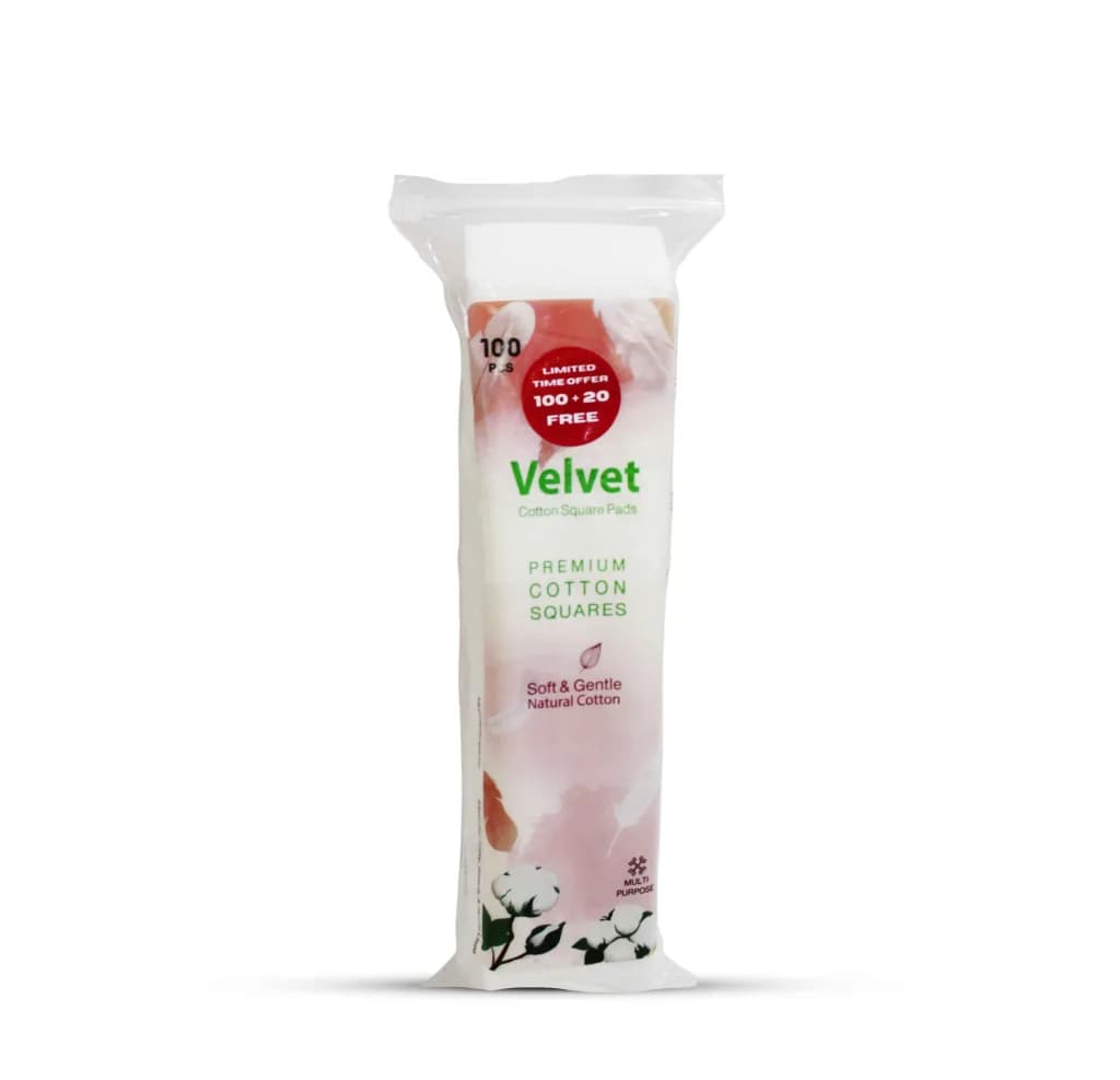 Velvet Premium Cotton Squares 100/Pieces