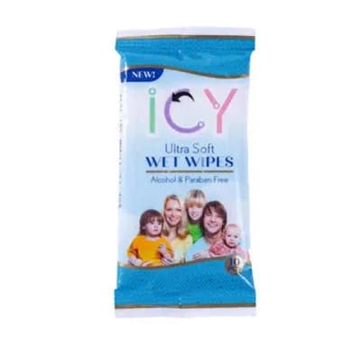 Icy Ultra Soft Wet Wipes Pocket 10Pcs