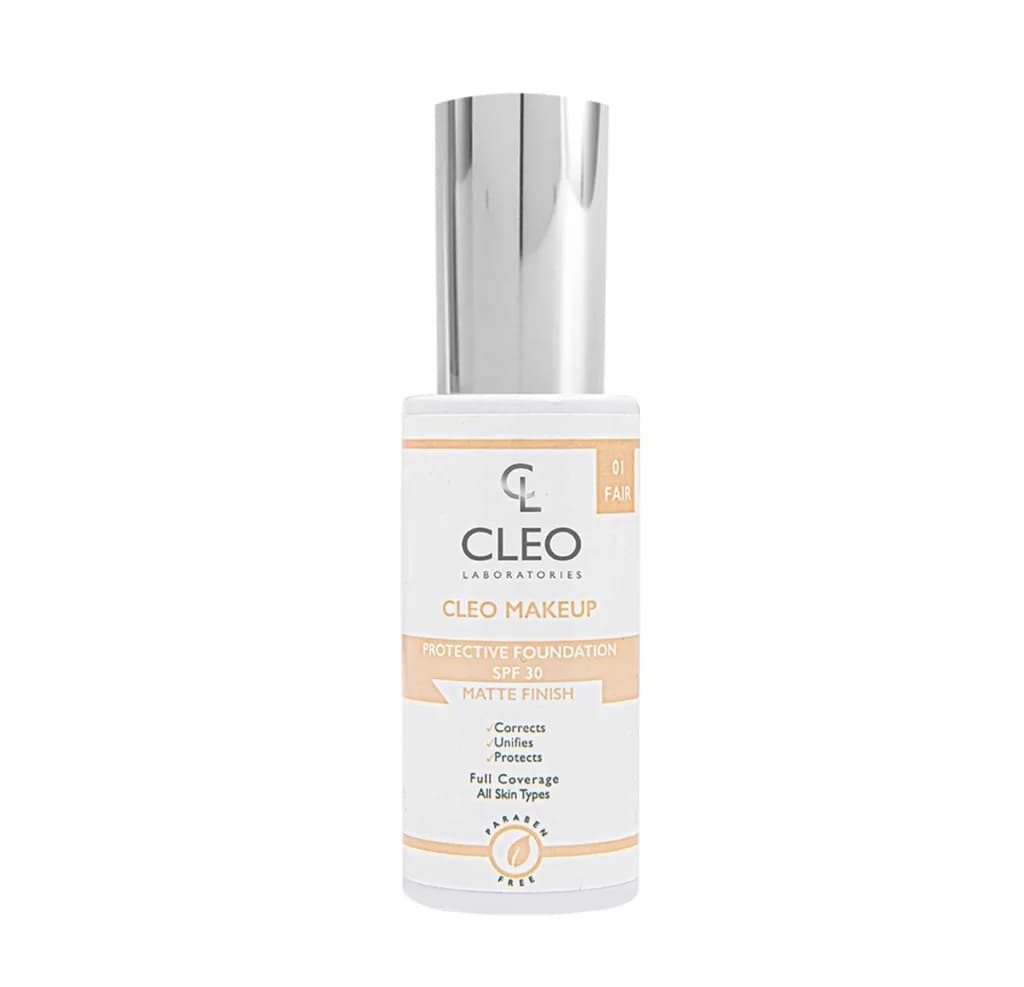 Cleo Makeup Spf30+ Hyaluronic acid Mattifying Foundation Fair ( 01 ) 30ml