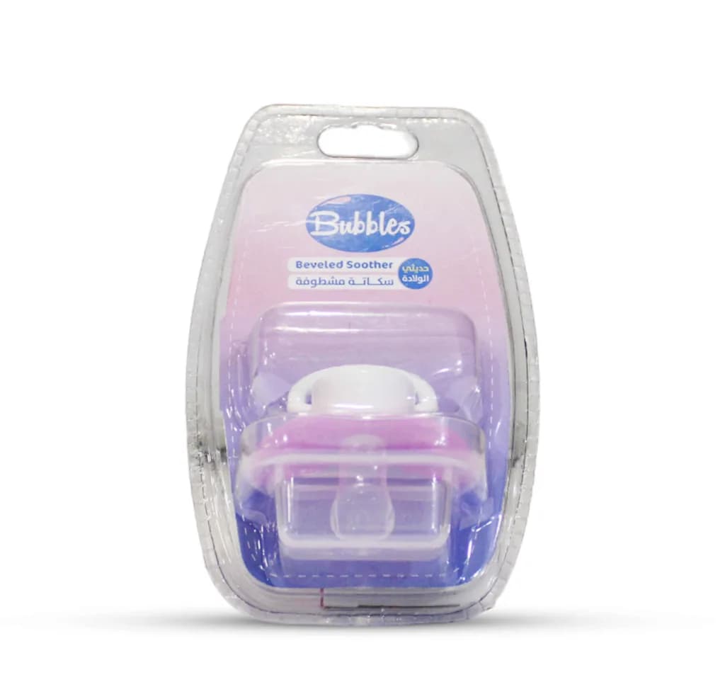 Bubbles Beveled Soother for New Born - Pink